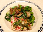 Ocean trout with stirfired chinese greens