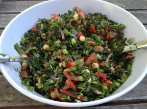 Chickpea Kale Tabouli Salad