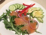 Slamon gravalax salad